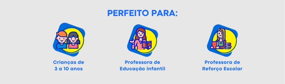 Perfeito para crianças de 3 a 10 anos, professoras de educação infantil e professoras de reforço escolar